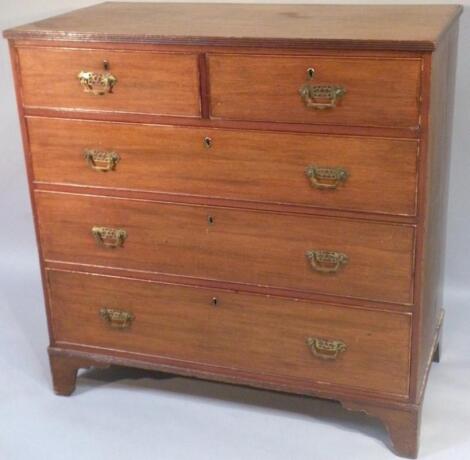 A 19thC mahogany chest