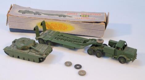 A Dinky Supertoys 660 tank transporter