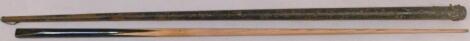 A 20thC Burrough & Watts one piece snooker cue