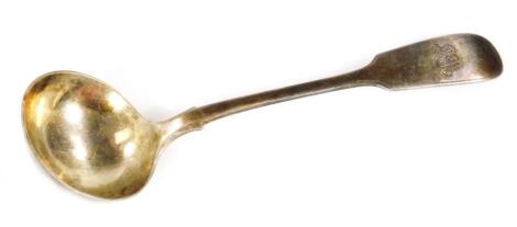 A Victorian silver ladle