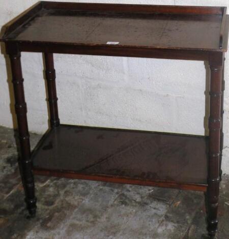 A late 19thC mahogany two tier buffet