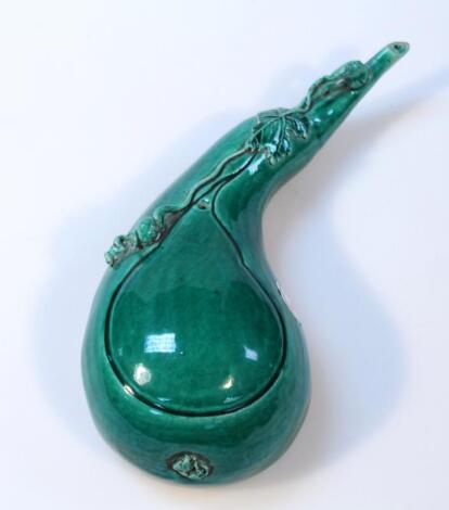 A late 19thC Chinese pottery water dropper