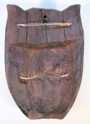 A 20thC African tribal hardwood face mask - 2