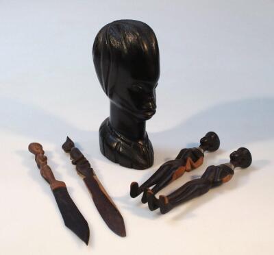 A 20thC African hardwood tribal figure