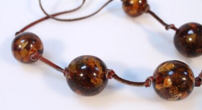 An amber style necklace - 2