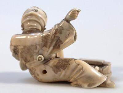 A 19thC Japanese ivory okimono figure - 2