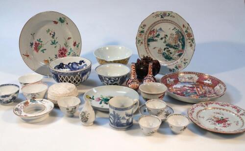 Various 18thC and later Chinese and Japanese porcelain and earthenware