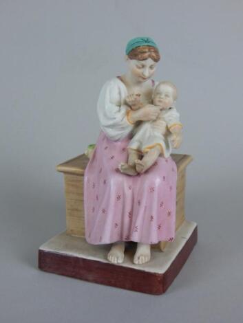 A 19thC Russian Gardner porcelain figure group