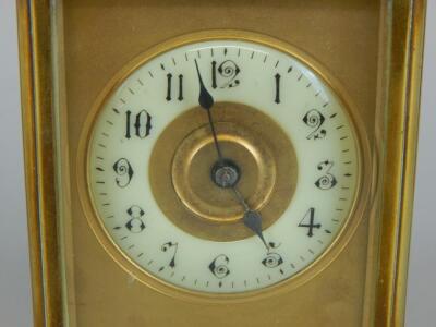 A late 19thC French brass carriage clock - 2