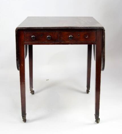 An early 19thC mahogany Pembroke table