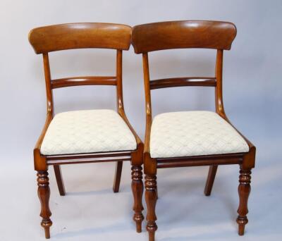 A set of six Victorian mahogany dining chairs