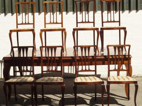 A mid 20thC mahogany dining suite