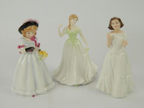 Three small Royal Doulton figures