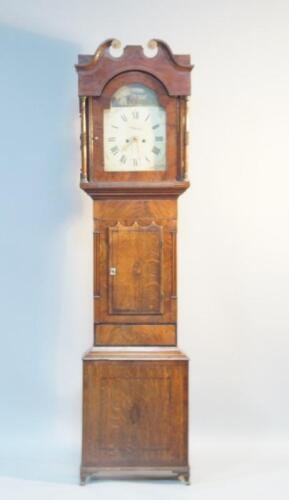 A George IV oak longcase clock