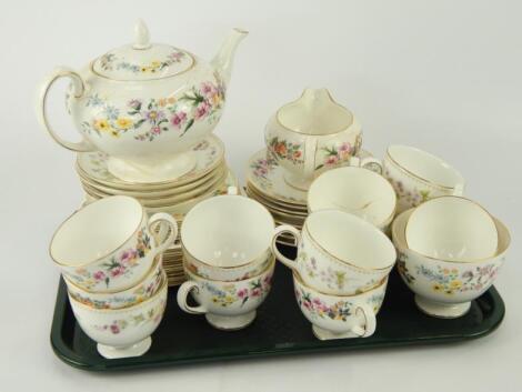 A Wedgwood Downland pattern tea set.