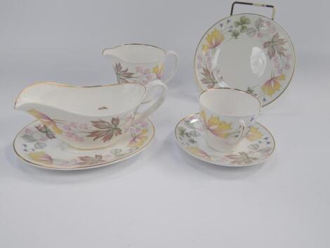 A Shelley Columbine pattern part dinner and tea service