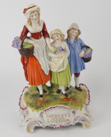 A Yardleys Old English Lavender counter top advertising group