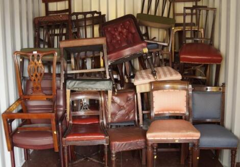 Circa 35 assorted 19thC and 20thC single chairs