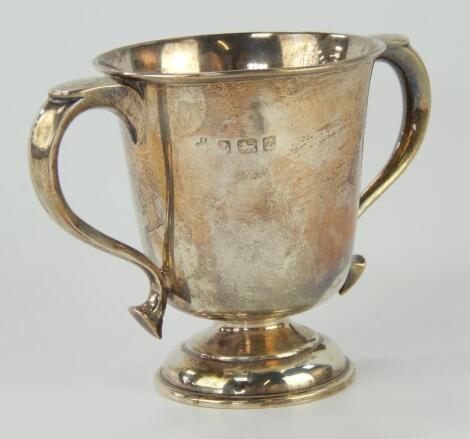 A George V silver two handled cup