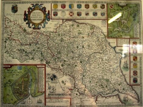 A 17thC map of The North and East Ridings of Yorkshire