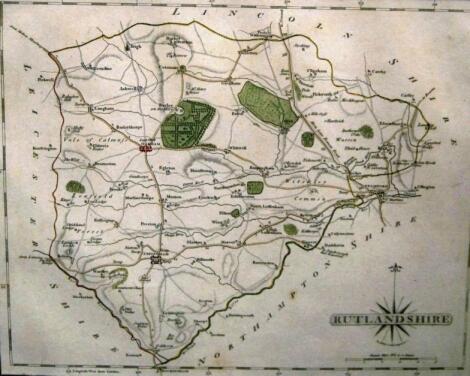 A 19thC map of Rutlandshire by John Cary