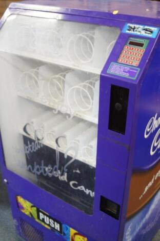 A Cadburys confectionery vending machine