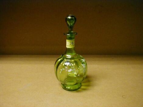 RTV A 19thC green glass decanter