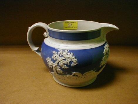 RTV A 19thC blue ground jug