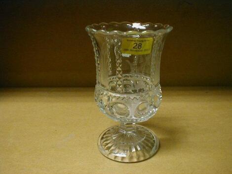 RTV A late 19thC moulded glass celery jar