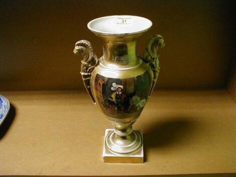 A 'Paris' porcelain 2-handled vase