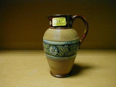 A Doulton Lambeth stoneware jug