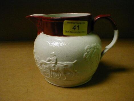 A 19thC saltglaze jug