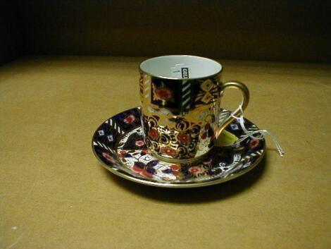 A Derby coffee cup and saucer