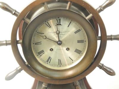 A Goldsmiths & Silversmiths Company ship's bell maritime clock - 2