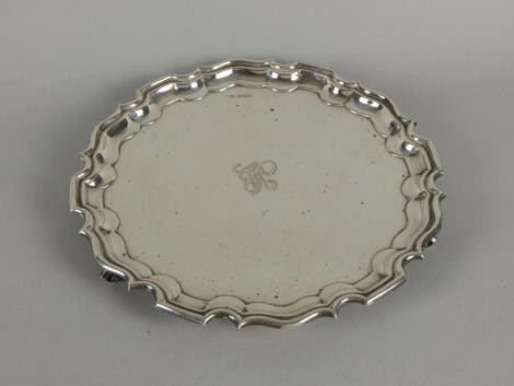 An Elizabeth II silver waiter