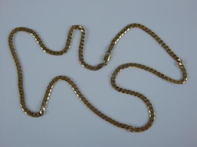 A 9ct gold curb link chain