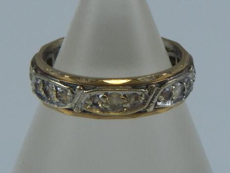 A 9ct gold eternity ring