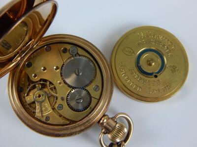 A Dennison gold plated pocket watch - 2