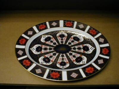 A Royal Crown Derby oval meat platter