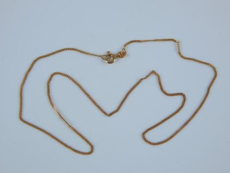 A 9ct gold fine link chain