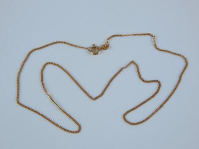 A 9ct gold fine link chain