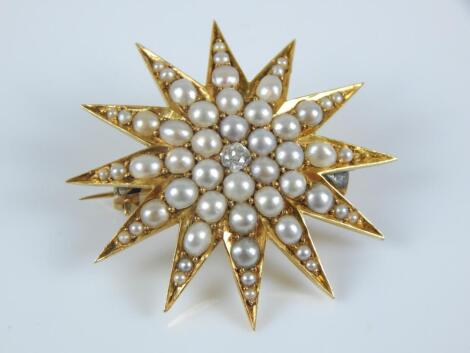 A 19th/20thC star brooch