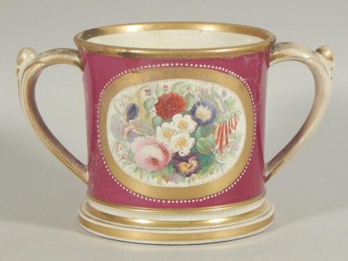 A 19thC Staffordshire loving cup