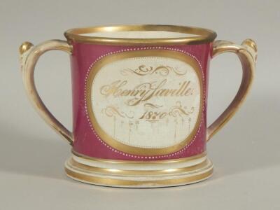 A 19thC Staffordshire loving cup - 2