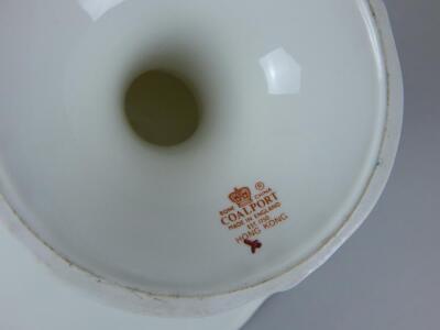 A 20thC bone china Coalport comport - 3