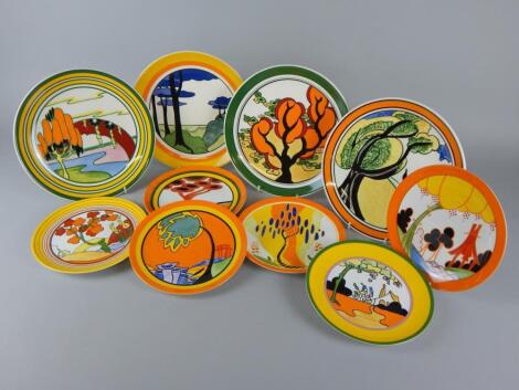 Various Wedgwood Living Landscapes Clarice Cliff limited edition plates