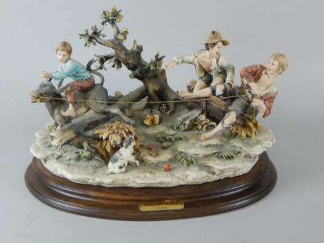 A 20thC Capo di Monte figure group