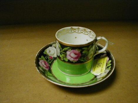 A Derby coffee can and saucer