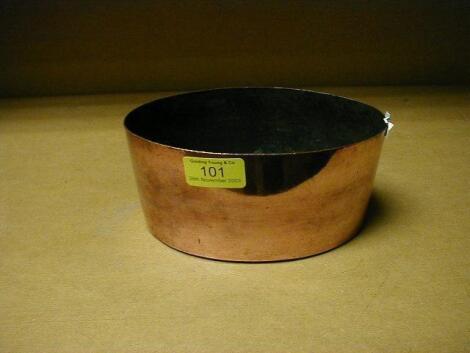 A 19th C copper mould of eliptical form