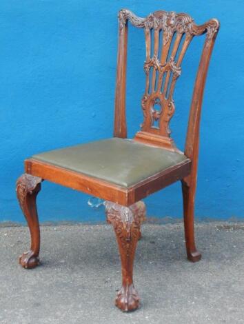 A mahogany side chair in George III style